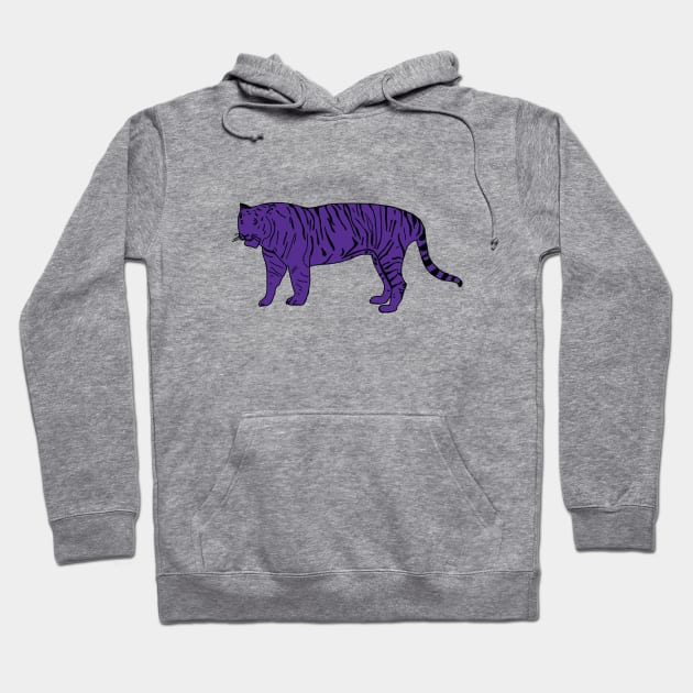 Purple Tiger Hoodie by Manitarka